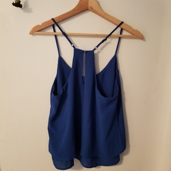 3/$25! U2B Spaghetti Strap Loose Chiffon Blouse - Picture 4 of 5